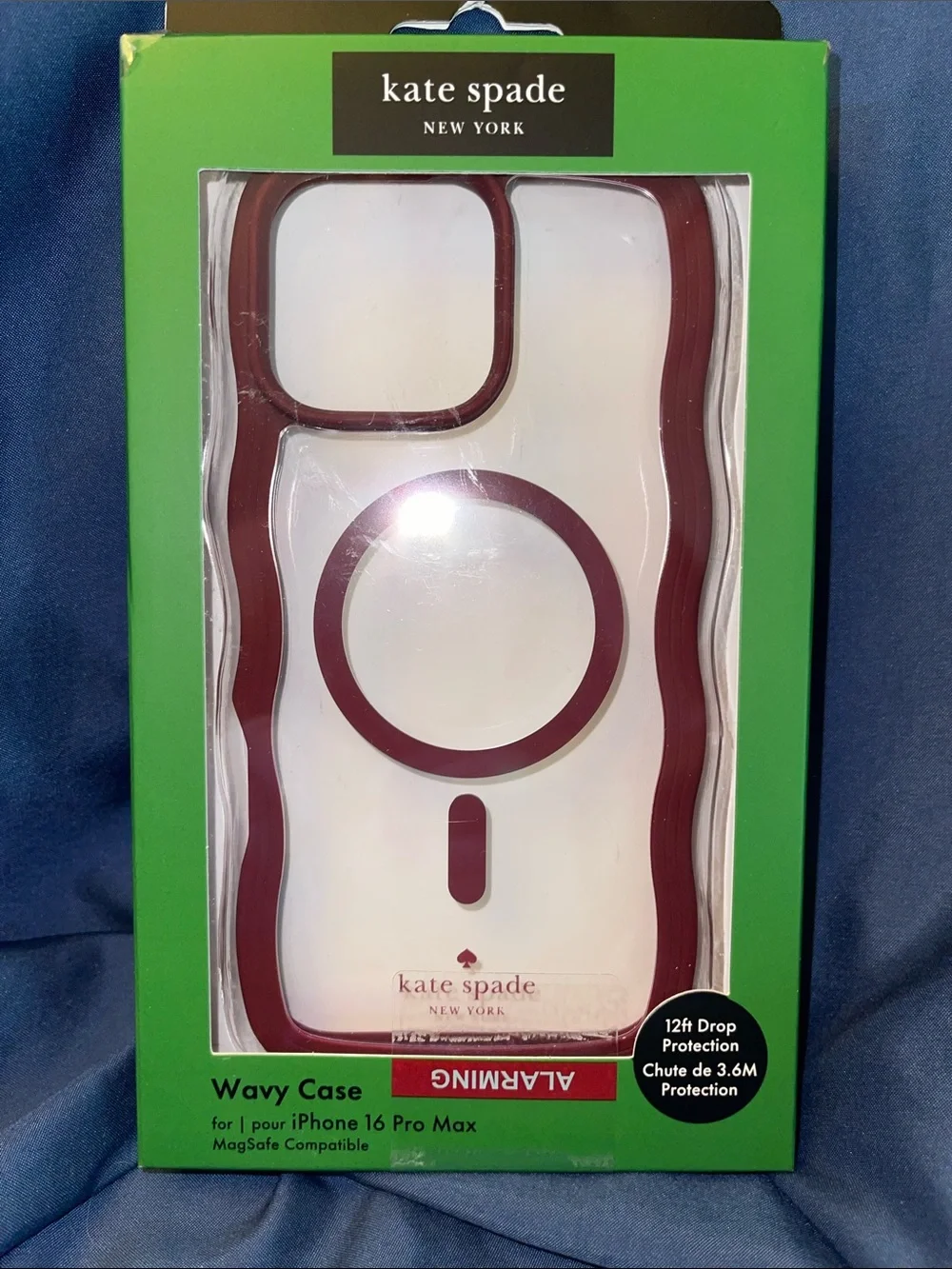kate spade Burgundy Wavy MagSafe iPhone Case
